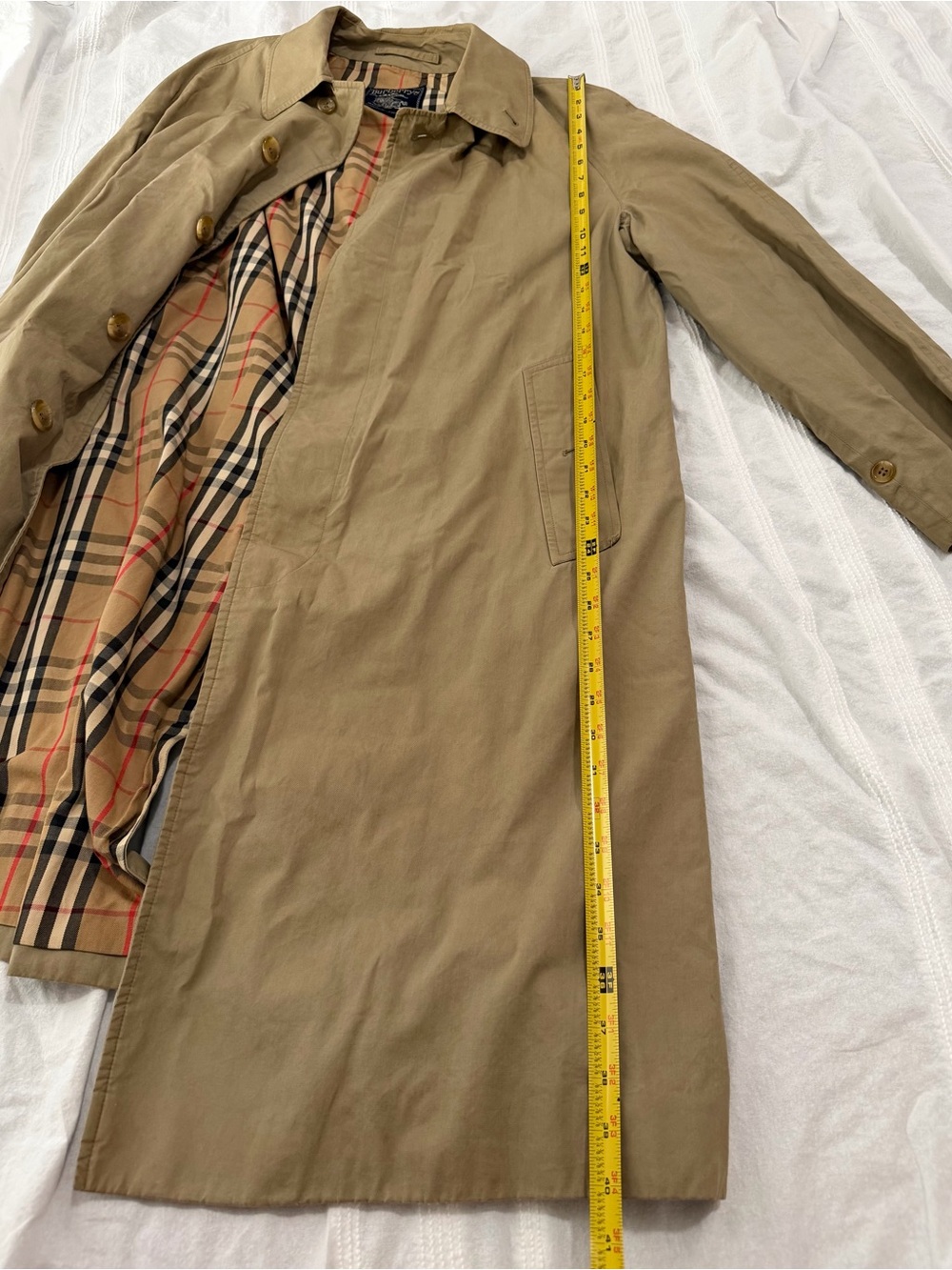 Vintage Burberry Classic Trench Coat in Khaki M/L - Picture 8 of 9